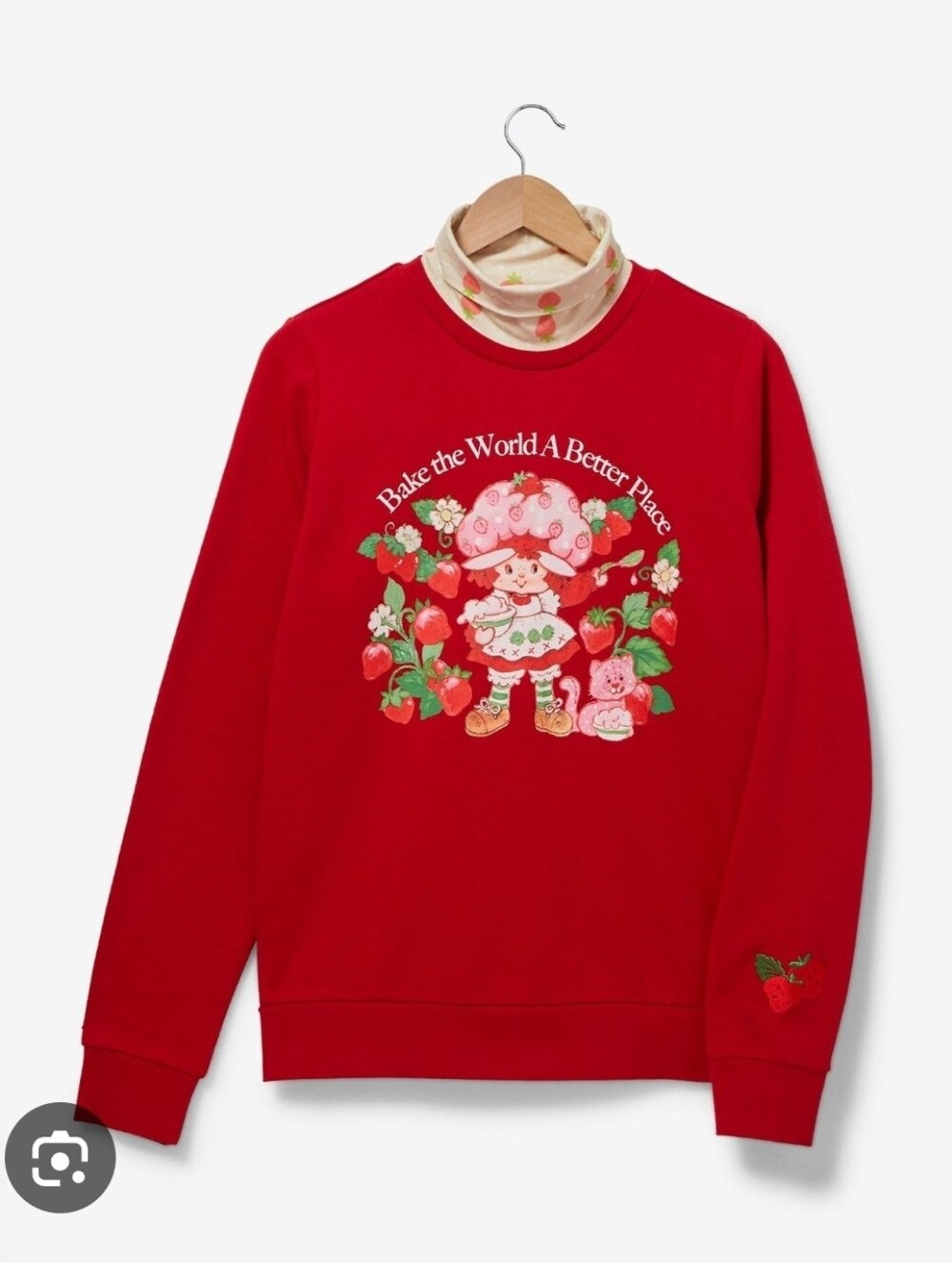 Boxlunch strawberry shortcake bake the word a better place sweater with neck
